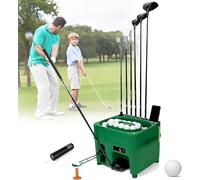 TPTAWF Automatic Golfs Ball Dispenser Machine, Electric Induction Golfs Ball Tee Up Machine with 6 Holes Club Holder, Dual Mode Height
