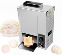 TPTAWF Commercial Fully Automatic Burger Machine, Electric Chain Type Toast/Bun/Bread Baking Heating Machine,with 50-300℃ Adjustable Temp