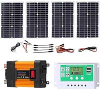 TPTAWF Complete Solar Inverter Kit 4000W/6000W Inverter with 100W Panels & 50A Charge Controller, Off-Grid Power System,6000w,220v