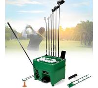 TPTAWF Golfs Ball Dispenser for Practice,Automatic Golfs Ball Dispenser Electric Golfs Ball Tee Up Machine with 6 Holes Club Holder