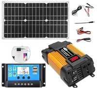 TPTAWF Solar Inverter Kit 4000W/6000W 12V DC To 110V/220V AC with 18W Solar Panel And 30A Controller for Home RV,110v,4000w