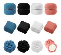 TPTGIAR 12 Pcs Strong Hijab Magnets, No-snag Colorful Hijab Pins for Women, Multi-purpose Scarf Pins for Hijabs, Small Reusable Magnetic Brooch for Women Scarves Clothes