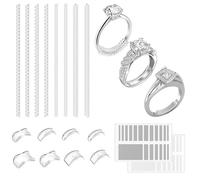 TPTGIAR 18 PCS Ring Adjuster for Loose Rings, Invisible Ring Size Adjuster for Loose One, Removable Ring Sizer UK, Resizer and Reducer for Adjusting Jewellery and Jewels of Various Sizes