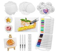 TPTGIAR Magic Puffy Paint Kit 83Pcs Puffy Art 3D Magic Foam Texture Painting Sponge Painting Art Set Kids for Handmade with 30 Canvas Sponge 18 Colored Pens 3 Water Pens 30 Bead Chain and 2 Mini Easel