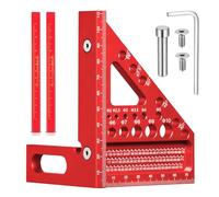 TPTGIAR Preciva 3D Carpenters Square, 22.5-90° Multi Angle Measurement Tool, High Precision Speed Square, Multi-functional Engineers Square with 2 Woodworking Pens for Engineers Woodworking