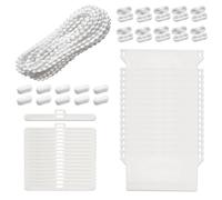 TPTGIAR Vertical Blinds Repair Parts Kit, Plastic Vertical Blind Slats, 89mm Blind Weights and Chains, Universal Blinds Window Vertical for DIY Replacement Breakage Repair