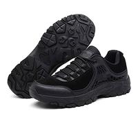 TPTOP Men's Tactical Military Boots Commando Outdoor Army Combat Boots Work Shoes High Top Lace-up Sneakers Waterproof and Breathable,Black-43EU