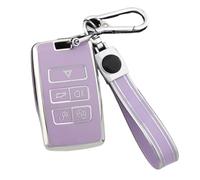 TPU Car Key Case Cover Shell Fob For Land Rover For Range Rover For Discovery 5 Sport 2018 2019(Purple,Set 3)
