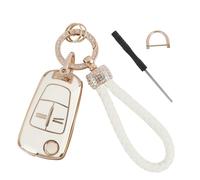 TPU Car Key Cover Cases Keychain Compatible with 2 Button Vauxhall Opel Button Flip Folding Keys - Fits Astra, Corsa, Vectra, Zafira, Signum, Meriva, Tigra, Insignia, Combo，Stylish Protection