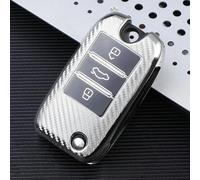 TPU Carbon Fiber Car Flip Key Case Cover Bag Holder Keychain for Roewe RX5 MG3 MG5 MG6 MG7 for MG ZS GT GS 350 360 750 W5