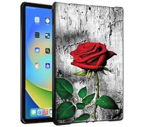 TPU Case for 6" Kindle 10th Generation, 2019 Release & Kindle Signature Edition E-Reader - Slim Fit Shockproof Protective Cover with Elegant Red Rose Design