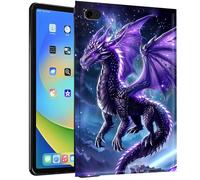 TPU Case for iPad 6th/5th Generation 2018&2017 for iPad 9.7" 2018/2017 - Slim Fit Shockproof Protective Cover with Dragon with Purple Wings Design for iPad 9.7" 2018/2017