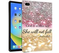 TPU Case for iPad 6th/5th Generation 2018&2017 for iPad 9.7" 2018/2017 - Slim Fit Shockproof Protective Cover with Christian Bible Psalm 46-5 Design for iPad 9.7" 2018/2017