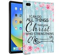 TPU Case for iPad 6th/5th Generation 2018&2017 for iPad 9.7" 2018/2017 - Slim Fit Shockproof Protective Cover with Bible Verses Philippians 4-13 Design for iPad 9.7" 2018/2017