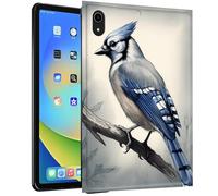 TPU Case for iPad Air 11 (M3 2025 / M2 2024)/for iPad Air 4 & 5 10.9 Inch (2020/2022)/for iPad Air Pro 11 2024 - Slim Fit Shockproof Protective Cover with Blue Jay Bird Design