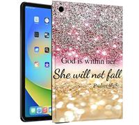 TPU Case for iPad Air3/10.5 2019/7th 10.2 2019/2020 for iPad 9th 2021 - Slim Fit Shockproof Protective Cover with Christian Bible Psalm 46-5 Design for iPad 10.5"