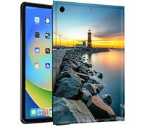 TPU Case for iPad Air3/10.5 2019/7th 10.2 2019/2020 for iPad 9th 2021 - Slim Fit Shockproof Protective Cover with Citys Lighthouse Design for iPad 10.5"
