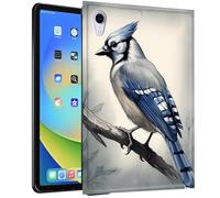 TPU Case for iPad mini 7 (A17 Pro) 2024/for iPad mini 6th Generation 2021 8.3" - Slim Fit Shockproof Protective Cover with Blue Jay Bird Design for iPad mini 7 2024