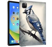 TPU Case for iPad Pro 11 Inch 2018/2019 - Slim Fit Shockproof Protective Cover with Blue Jay Bird Design for iPad Pro 11" 2018/2019