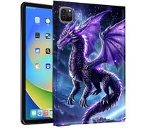 TPU Case for iPad Pro 11 Inch 2018/2019 - Slim Fit Shockproof Protective Cover with Dragon with Purple Wings Design for iPad Pro 11" 2018/2019