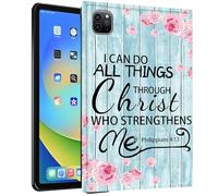 TPU Case for iPad Pro 11 Inch 2022/2021/2020 - Slim Fit Shockproof Protective Cover with Bible Verses Philippians 4-13 Design for iPad Pro 11" 2022/2021/2020