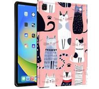 TPU Case for Samsung Galaxy Tab A7 10.4" 2020 (SM-T500/T505/T507) Tablet - Slim Fit Shockproof Protective Cover with Cute Poses Cats Design for Samsung Tab A7 10.4" 2020