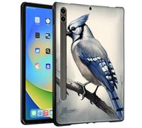 TPU Case for Samsung Galaxy Tab S6 10.5" 2019 (Model SM-T860/T865/T867) Tablet - Slim Fit Shockproof Protective Cover with Blue Jay Bird Design for Samsung Tab S6 10.5" 2019