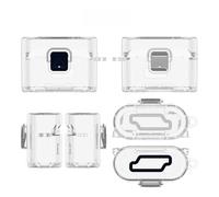 TPU Case For Sony WF-1000XM6 Earbuds Full-Body Protection Scratch Resistant Protective Cover Case With Phone Stand, Carabiner, Transparent