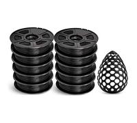 TPU Filament 1.75mm, 3D Printer Filament Flexible and Soft Material, 0.5kg10 Rolls-Black(Black)