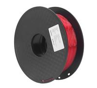 TPU Filament, TPU Filament 1.75mm, 1kg, Excellent Transparency, Impact Resistant, High Gloss for 3D Printers (Clear Red)