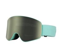 TPU frame PC mirror cylindrical wide field of view sports glasses men's and women's single and double board ski goggles double layer anti-fog mirror magnetic goggles,Snow Grass Green,179*98mm