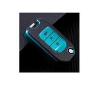 TPU Leather Car Flip Key Case Protective Cover Shell Keychain For Civic For CR-V For HR-V For Agreement For Jade For Crider For Odyssey 2015-2018 OUSDUO(Green)