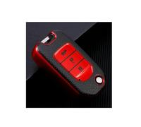 TPU Leather Car Flip Key Case Protective Cover Shell Keychain For Civic For CR-V For HR-V For Agreement For Jade For Crider For Odyssey 2015-2018 OUSDUO(Red)