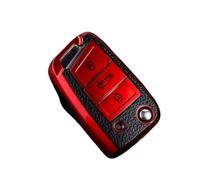 TPU Leather Shell Car Key Case Cover For SEAT For Ateca For Leon FR 2 For Ibiza(Red)
