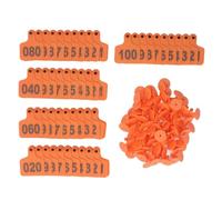 TPU Livestock Mark， Livestock Ear Tags Identification Number Multiple Ranges(Orange,101-200)