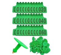 TPU Livestock Mark， Livestock Ear Tags with Serial Numbers Multiple Sizes Pack of 100(Green 7.5 * 10cm,301-400)