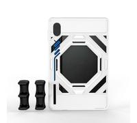 TPU Protective Case for REDMAGIC Astra 2, Gaming Tablet Cover Dustproof Protection Skin Shell Sleeve with Hollow Back Design Controller Grip(Case Only)(four-finger grip + white protective case)