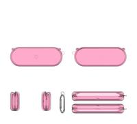 TPU Protective Sleeve for Nothing Ear(Open),Headphone Case Portable Protective Cover with Hook,Drop-proof and Dust-proof Anti-scratch Headphone Case,Simple Solid Color (Transparent Pink)