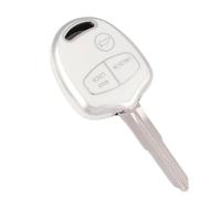 TPU Shell Fob For Mitsubishi For Lancer EX For Evolution For Grandis For Outlander For Triton For Pajero ASX 2/3 Buttons Car Key Case Cover(White sliver,3 button)