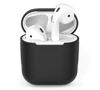 TPU Silicone Bluetooth Wireless Earphone Case for AirPods Protective Cover Skin Accessories for Apple Airpods Charging Box (Black)