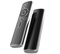 TPU Soft Case Compatible with for xiaomi TV 4A Remote Prevent Scratches with Drop Protection-Transparent with Silver Edge(transparent)