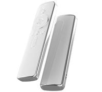 TPU Soft Protective Case Compatible with for xiaomi TV 4A Remote,Prevent Scratches with Drop Protection-Transparent with Silver Edge (White)