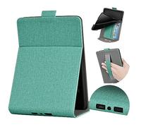 TPU Soft Shell Case for Kindle Paperwhite 12th Generation 2024 Release Only - Auto Sleep and Wake,Premium PU Leather Folio Stand Smart Cover with Hand Strap for 7" Kindle Paperwhite 2024 (Green)