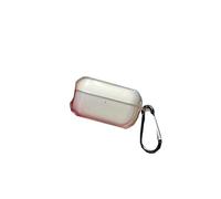 TPU Transparent Gradient Case with Hook for Panasonic Technics EAH-AZ100 Earbuds - Pink/Blue/Green/Purple Gradient, 20g, Injection-Molded (Gradient Pink)