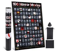 Tpudn Top Horror Movie Scratch Off Poster - 100 Iconic Horror Films, Wall Art, Poster, Living Room, Bedroom, Dormitory Decor