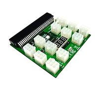 TPUOTI 12V PCI-E 12/17x 6 Pins Power Adapter Server Power Supply Breakout Board For HP 1200W 750W PSU Server GPU BTC Mining(12 x 6 pin)