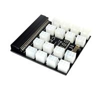 TPUOTI 12V PCI-E 12/17x 6 Pins Power Adapter Server Power Supply Breakout Board For HP 1200W 750W PSU Server GPU BTC Mining(17 x 6 pin)