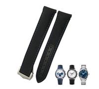 TPUOTI 19mm 20mm 21mm High Density Nylon Canvas Curved End Watchband,For Omega Seamaster 300 AT150 Speedmaster Longines Watch Strap Upgrade Replace Watch Strap(Black Blue,20mm Rose clasp)