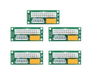TPUOTI Dual PSU Power Supply PC Block Synchronizer ADD2PSU ATX 24Pin To 4Pin Molex Connector Riser Miner Mining Adapter(5pcs green 4pin)