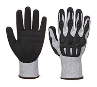 Portwest A723 TPV Impact Cut Glove Grey/Black Size: L Colour: Grey/Bla L